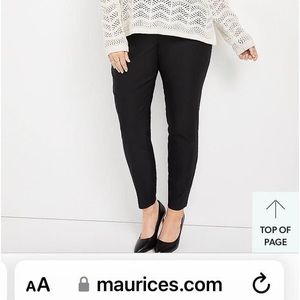 Long inseam plus sized black pants
